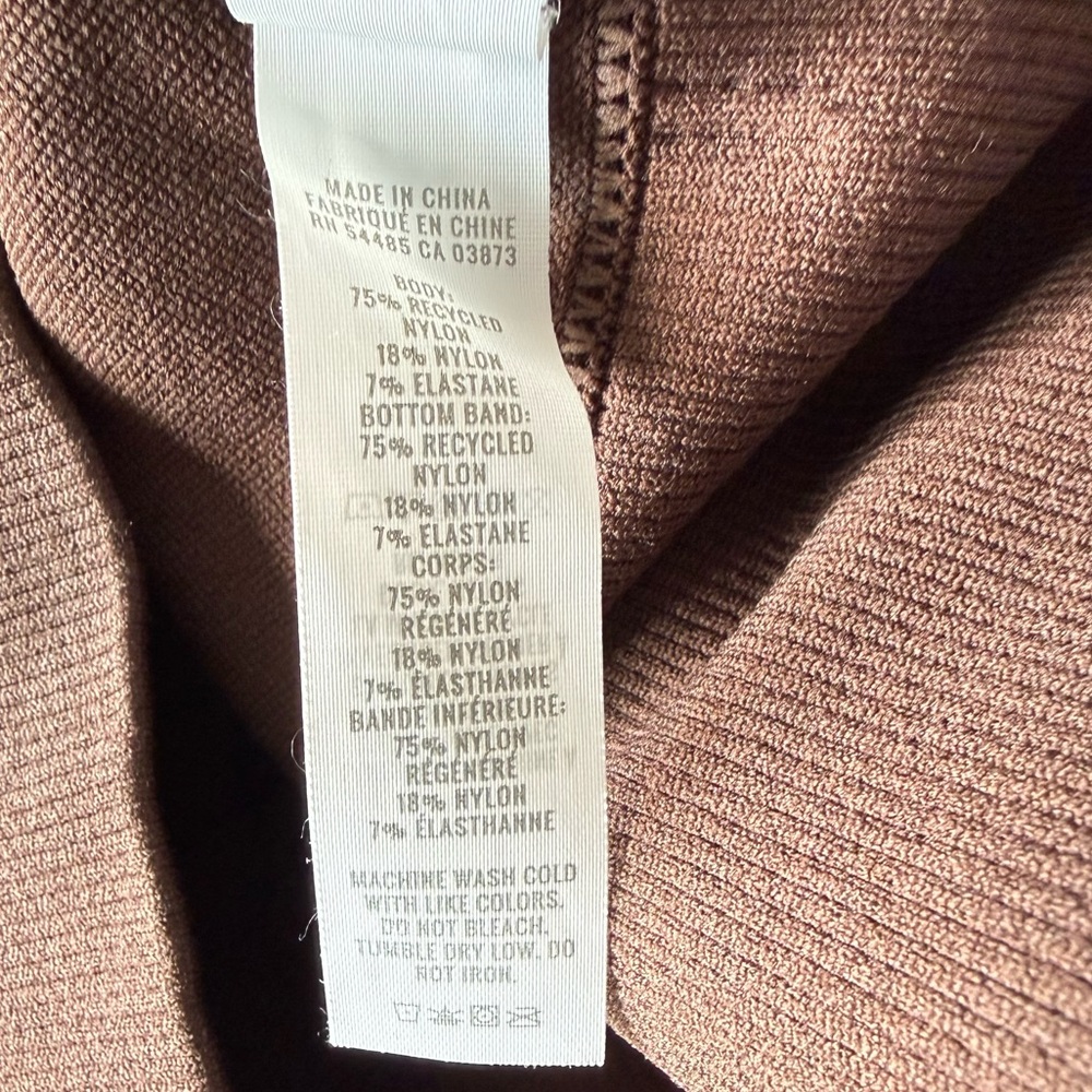 Aerie Offline Sidewalk Seamless Long Sleeve Cropped T-Shirt Canyon Sun Small - Picture 9 of 10
